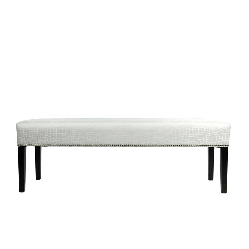 MJL Furniture Roxanne Tillie Nail Trim Upholstered Long Bench