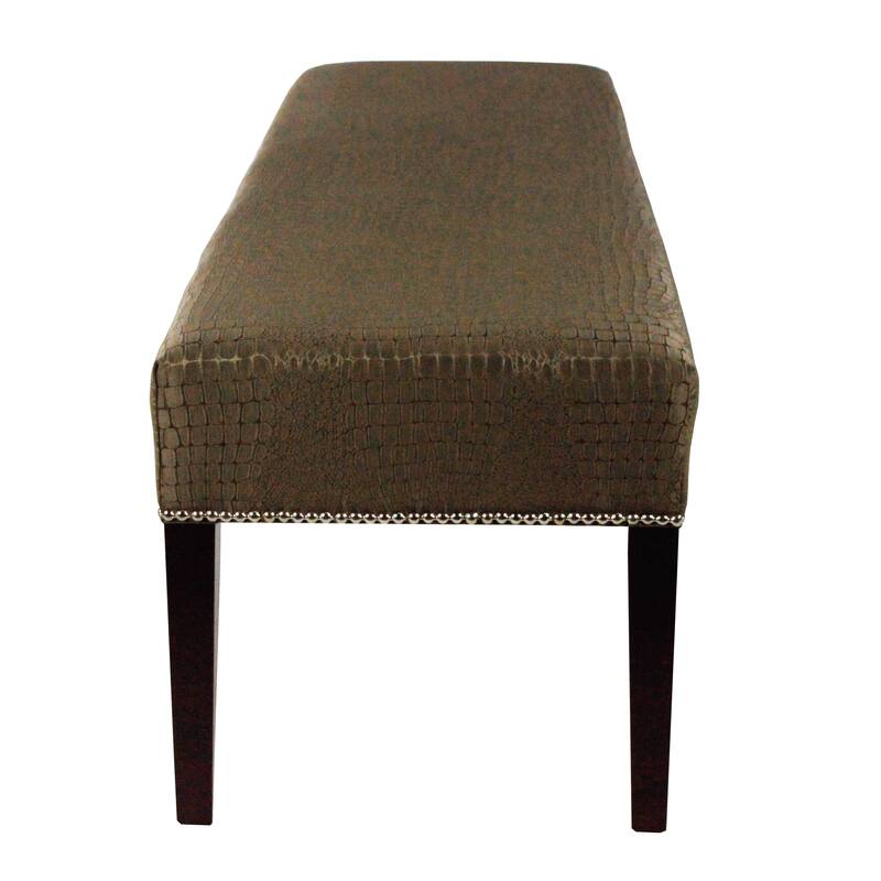 MJL Furniture Roxanne Tillie Nail Trim Upholstered Long Bench