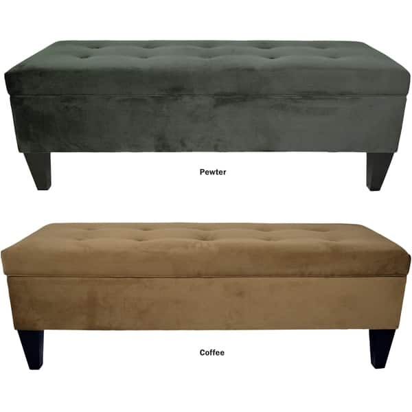 Shop Mjl Furniture Brooke 10 Button Tufted Ennis Long Storage Bench Ottoman On Sale Overstock 11324465