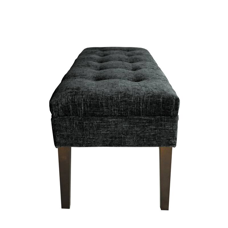 MJL Furniture Kaya Diamond Tufted Atlas Upholstered Long Bench