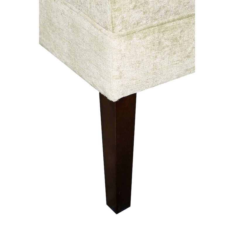 MJL Furniture Kaya Diamond Tufted Atlas Upholstered Long Bench