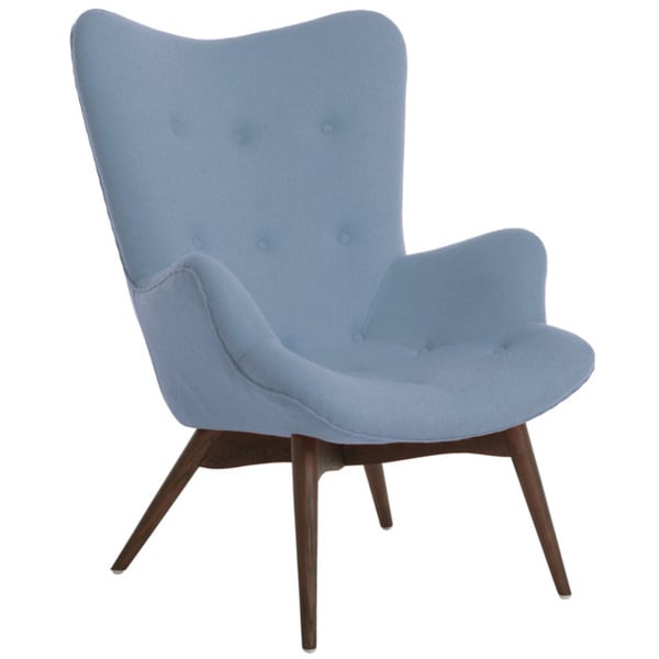 Aarhus Mid Century Soft Blue Lounge Chair
