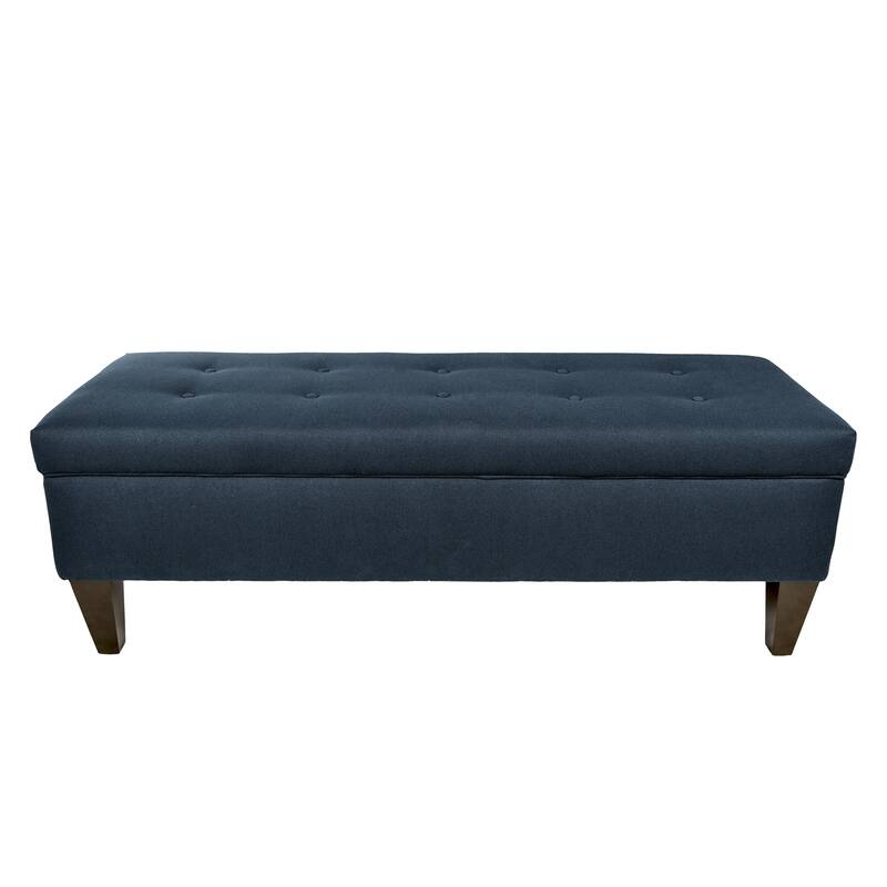 MJL Furniture Brooke 10 Button Tufted Dawson7 Long Storage Bench Ottoman