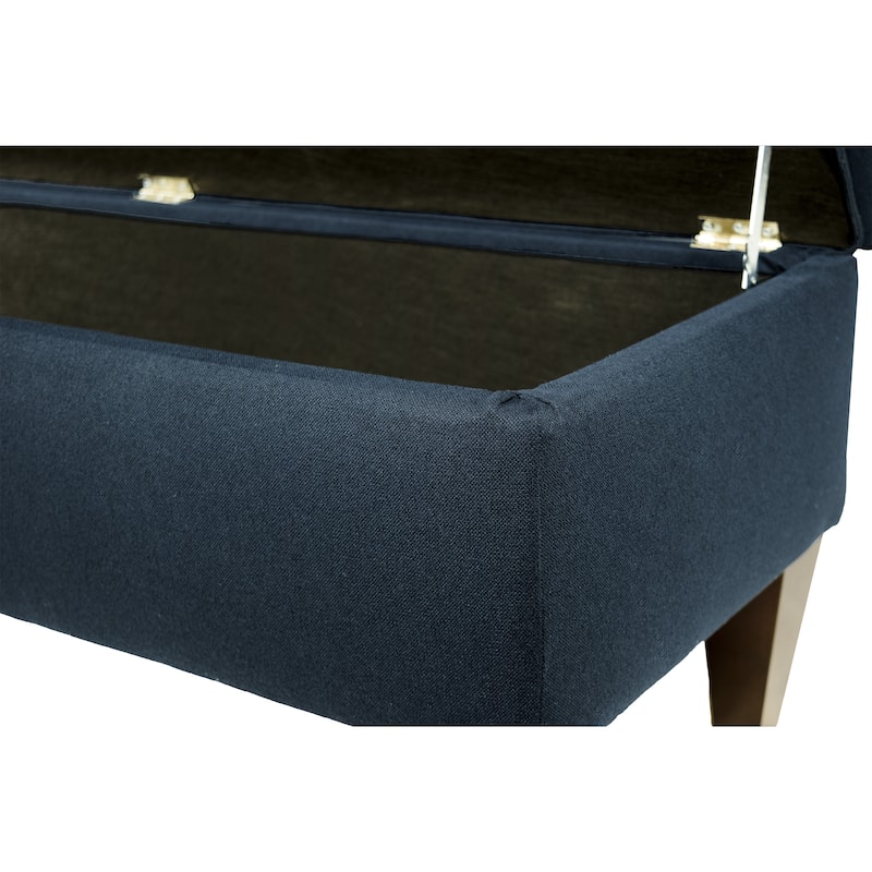 MJL Furniture Brooke 10 Button Tufted Dawson7 Long Storage Bench Ottoman
