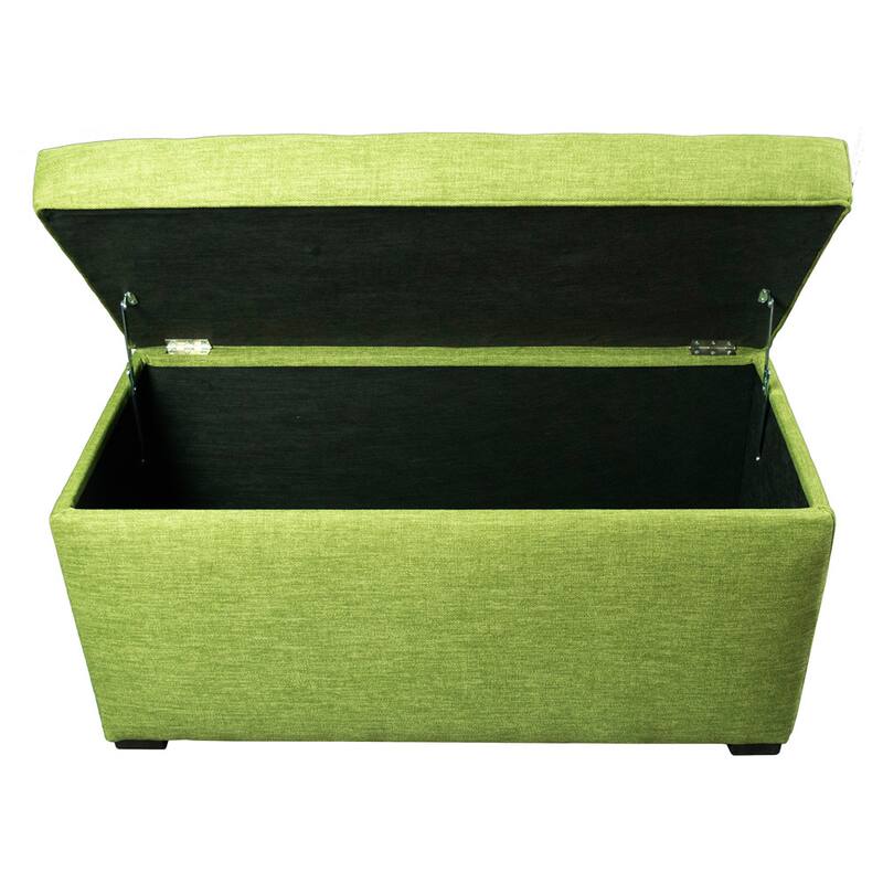 MJL Furniture Angela 8 Button Tufted Key Largo Storage Trunk Bench