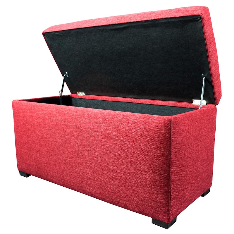 MJL Furniture Angela 8 Button Tufted Key Largo Storage Trunk Bench
