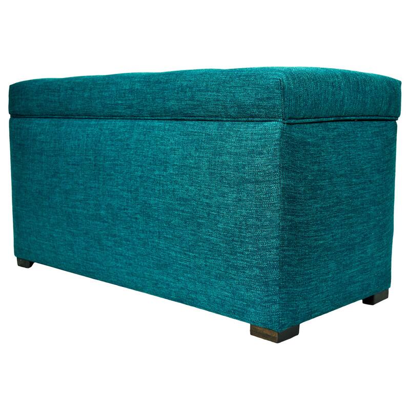 MJL Furniture Angela 8 Button Tufted Key Largo Storage Trunk Bench