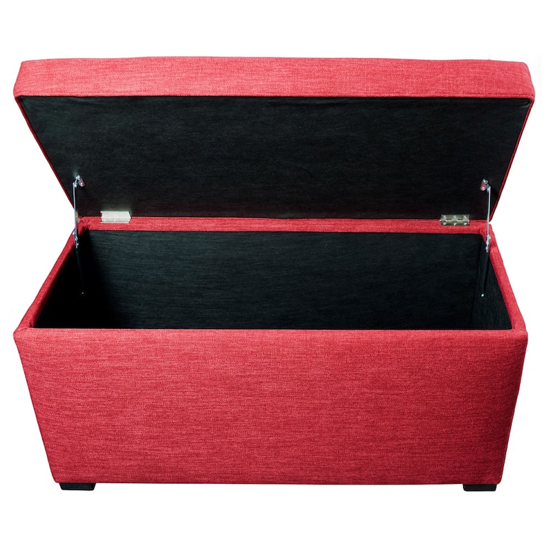 MJL Furniture Angela 8 Button Tufted Key Largo Storage Trunk Bench