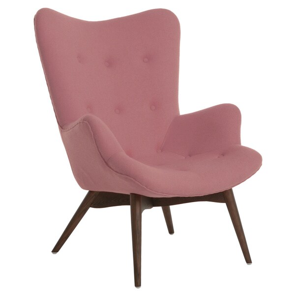 Shop Aarhus Mid Century Soft Pink Lounge Chair - Free Shipping Today ...