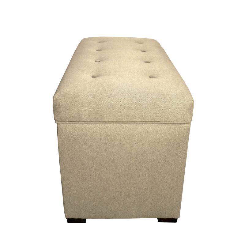 MJL Furniture Angela 8 Button Tufted Dawson7 Storage Trunk Bench