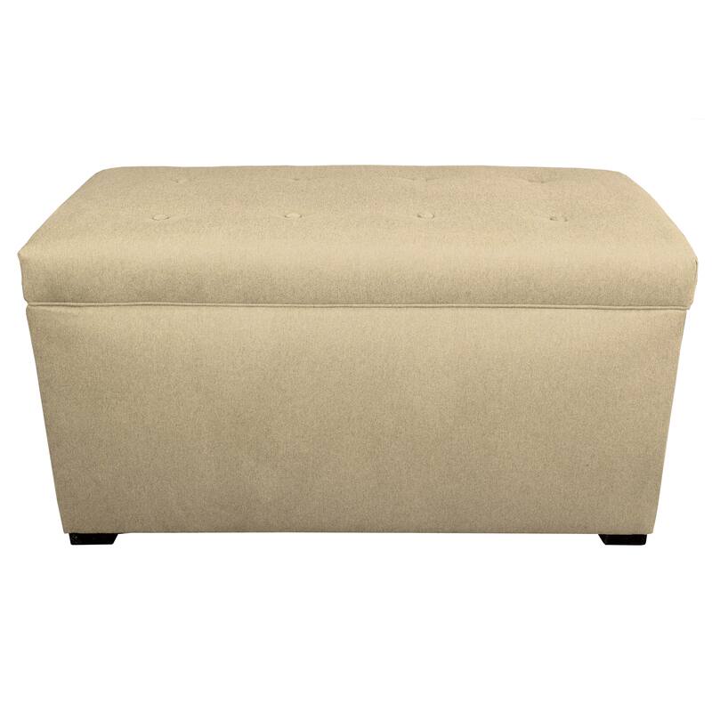 MJL Furniture Angela 8 Button Tufted Dawson7 Storage Trunk Bench