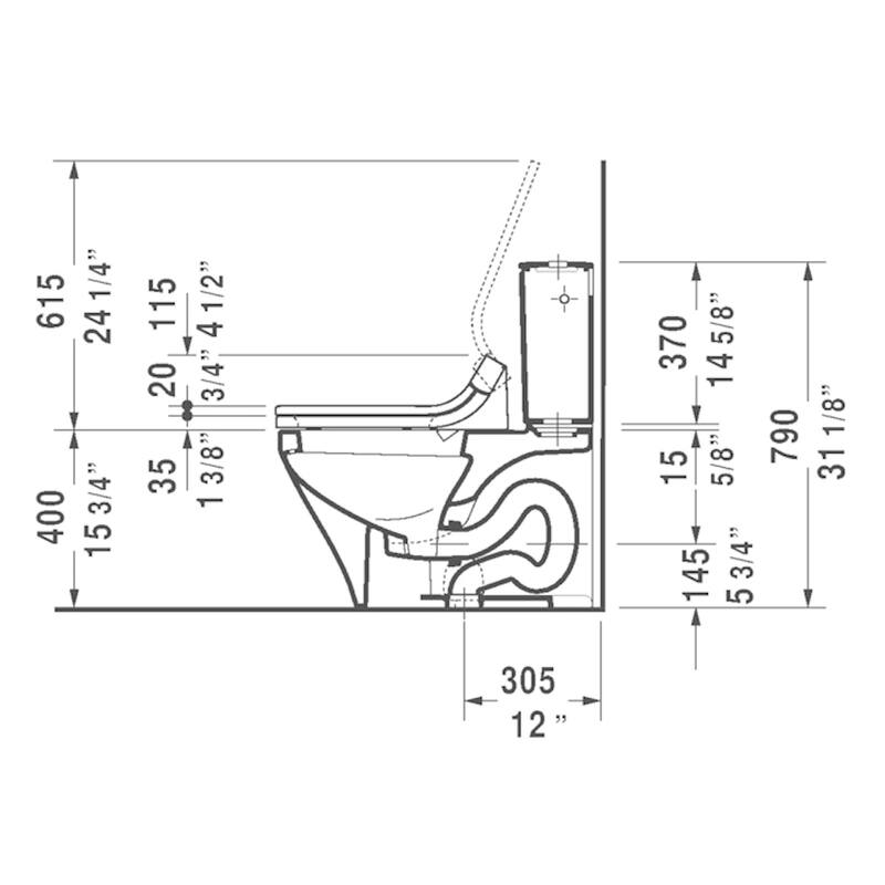 Duravit DuraStyle Toilet Bowl 2160510000 White