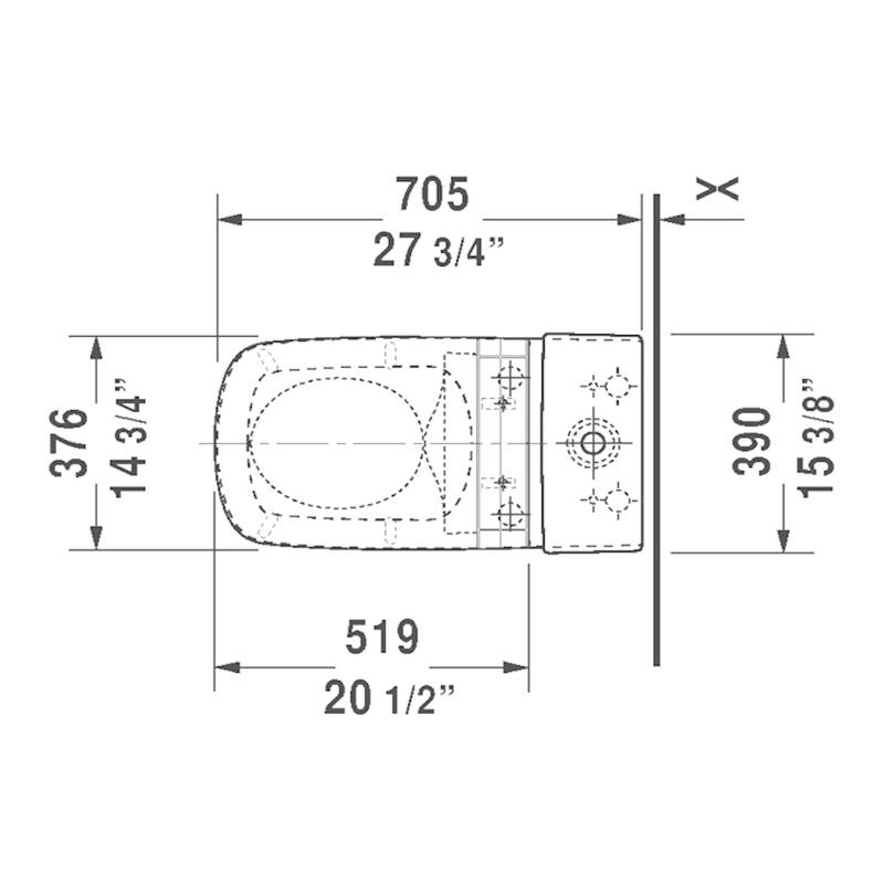 Duravit DuraStyle Toilet Bowl 2160510000 White
