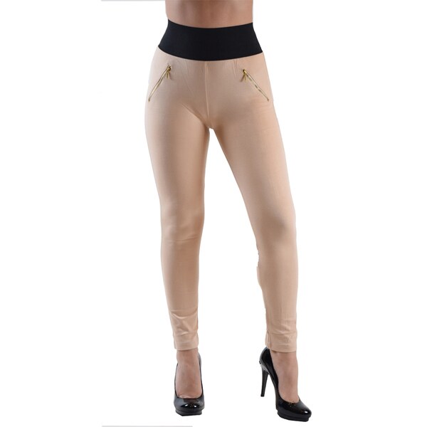 Dinamit Jeans Women's Mocha High Waisted Leggings