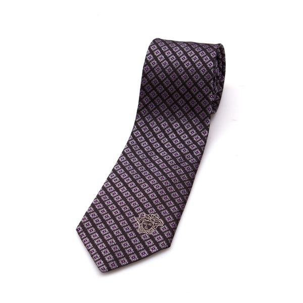 Versace Collection Men's Brown/ Purple Silk Slim Tie - Free Shipping ...