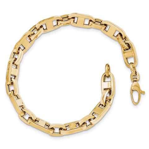 14 Karat Yellow Gold Fancy Link Bracelet by Versil
