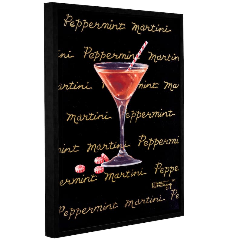 ArtWall Janet Kruskamp's Peppermint Martini, Gallery Wrapped Floater-framed Canvas