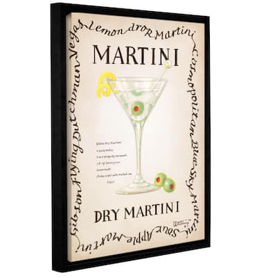 ArtWall Janet Kruskamp's Dry Martini, Gallery Wrapped Floater-framed Canvas