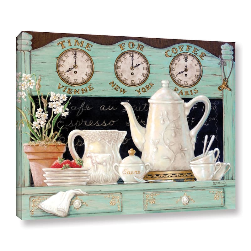 ArtWall Janet Kruskamp's Time For Coffee, Gallery Wrapped Canvas