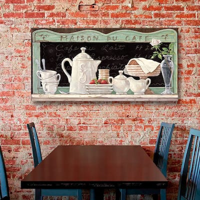 ArtWall Janet Kruskamp's Maison Du Cafe, Gallery Wrapped Canvas