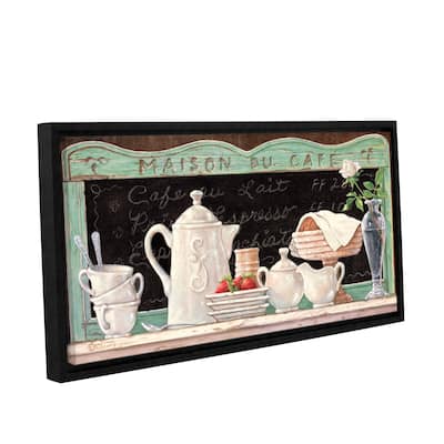 ArtWall Janet Kruskamp's Maison Du Café, Gallery Wrapped Floater-framed Canvas