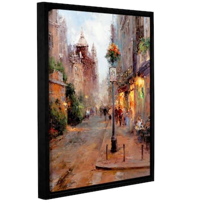 ArtWall 0 Hovely's Strolling In Montepellier, Gallery Wrapped Floater-framed Canvas