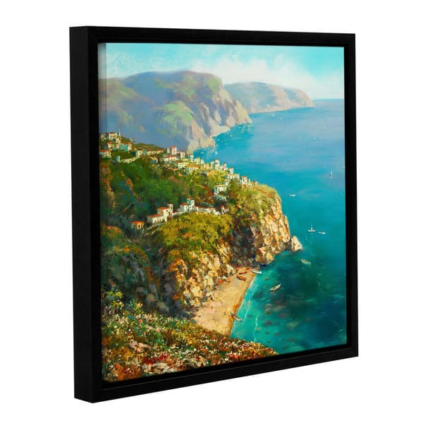 ArtWall 0 Gasini's Vernazza Coast, Gallery Wrapped Floater-framed ...