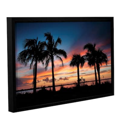 ArtWall Steve Ainsworth's Tropical Sunset II, Gallery Wrapped Floater-framed Canvas - Multi