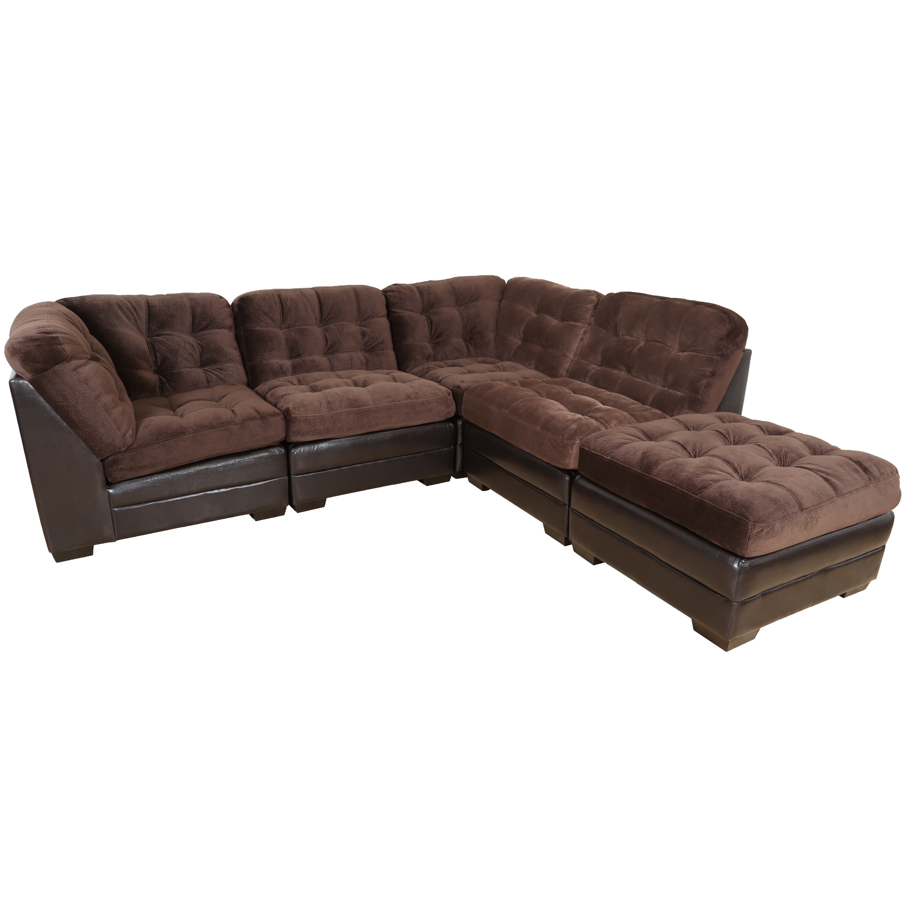 Shop Porter Reid Chocolate Brown Sectional Sofa With Optional