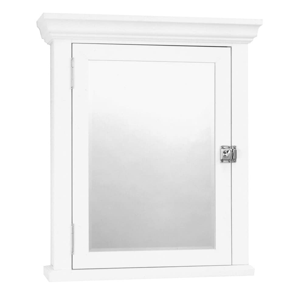 Shop White Colonial Surface Mount Mirrored Medicine Cabinet