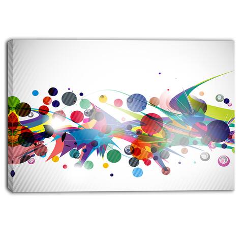 Designart - Colorful Circles and Shapes - Abstract Digital Canvas Print