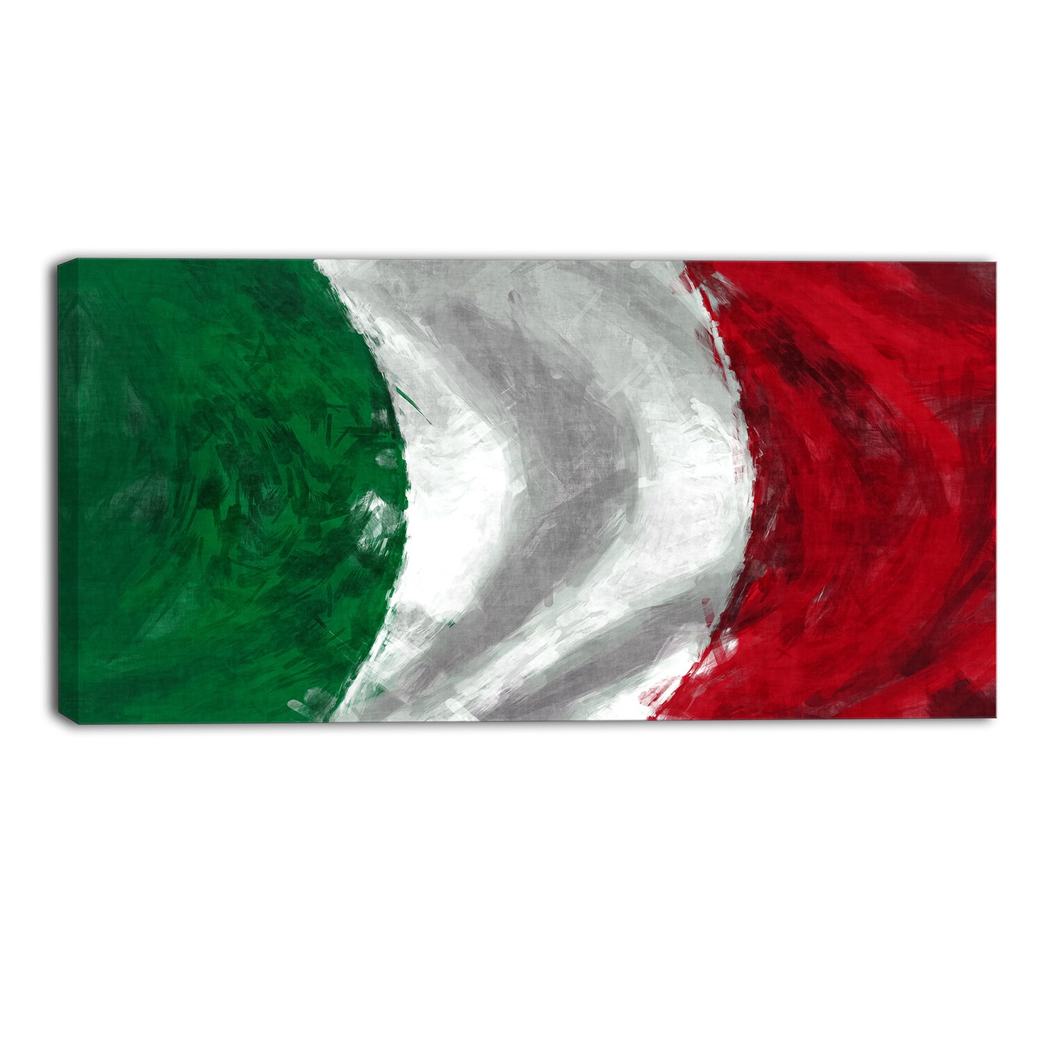 Designart - Italy Flag - Contemporary Canvas Art Print Mini | eBay