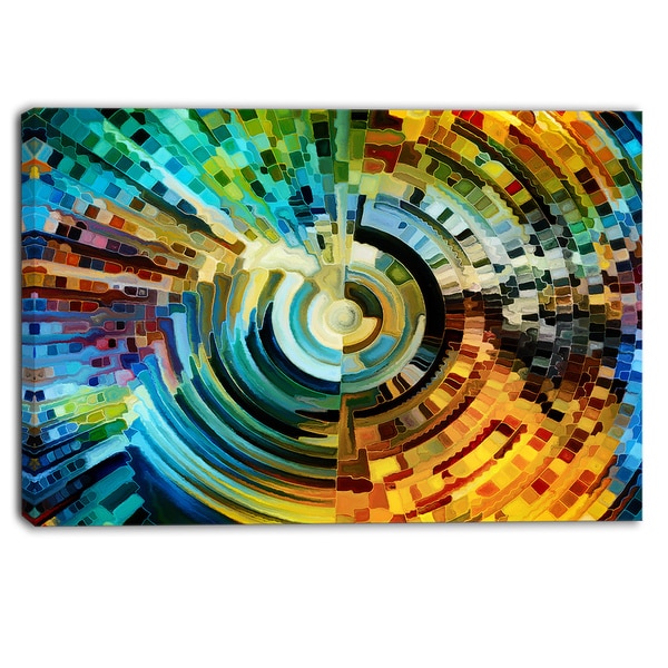 Designart - Paths of Stained Glass - Abstract Canvas Artwork - Free ...