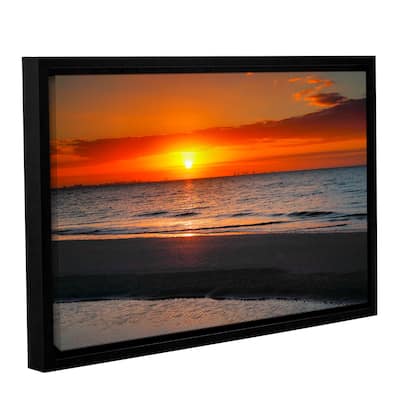 ArtWall Steve Ainsworth's Sunrise Over Sanibel , Gallery Wrapped Floater-framed Canvas - Multi