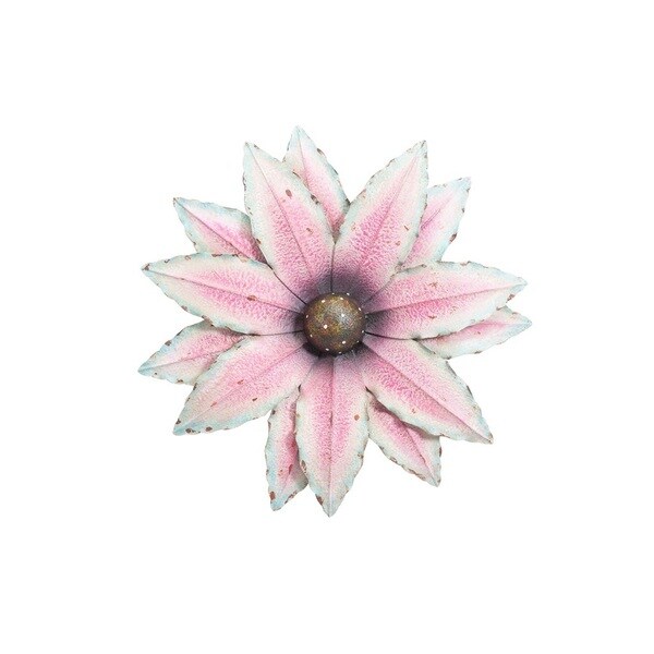Shop Sunjoy Pink/ White Metal Oversized 25inch Flower Wall Decor