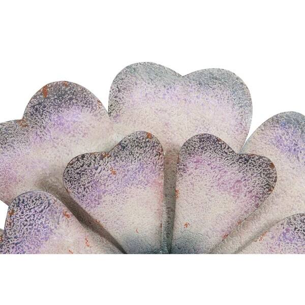 Shop Sunjoy Purple Metal Oversized 25 Inch Flower Wall Decor