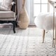 preview thumbnail 2 of 3, Moroccan Trellis Ivory Rug - 6'7" x 9'