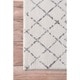 preview thumbnail 3 of 3, Moroccan Trellis Ivory Rug - 6'7" x 9'