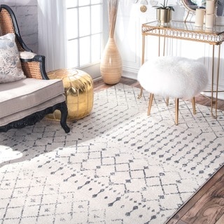 Moroccan Trellis Ivory Rug - 6'7" x 9'