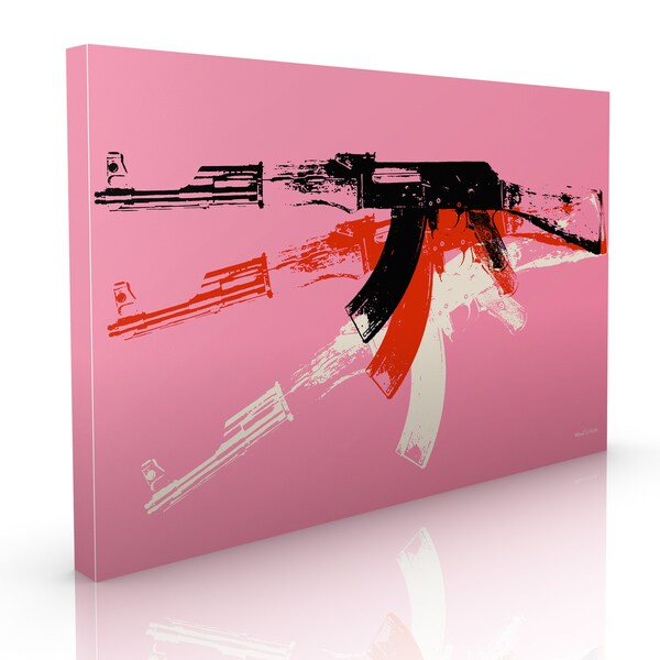 Maxwell Dickson 'AK-47' Modern Canvas Wall Art - Bed Bath & Beyond