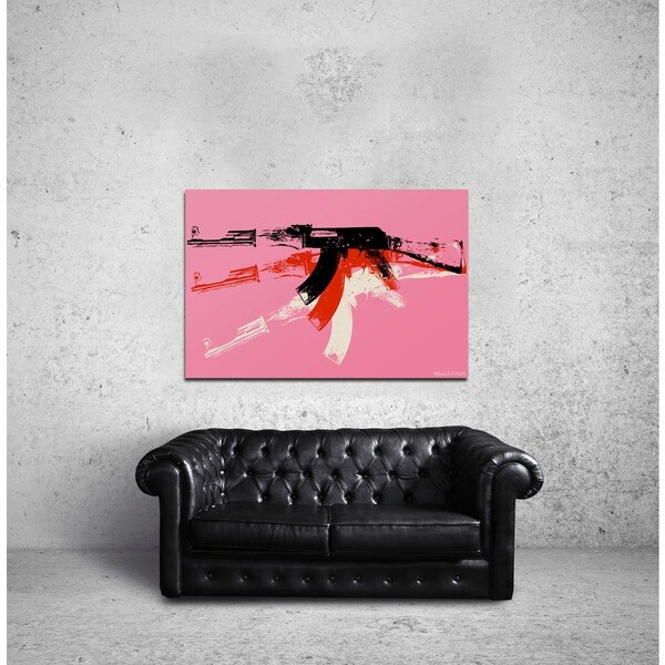 Maxwell Dickson 'AK-47' Modern Canvas Wall Art - Bed Bath & Beyond