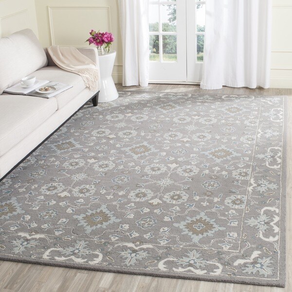 Safavieh Handmade Blossom Grey Wool Rug - 8' x 10'