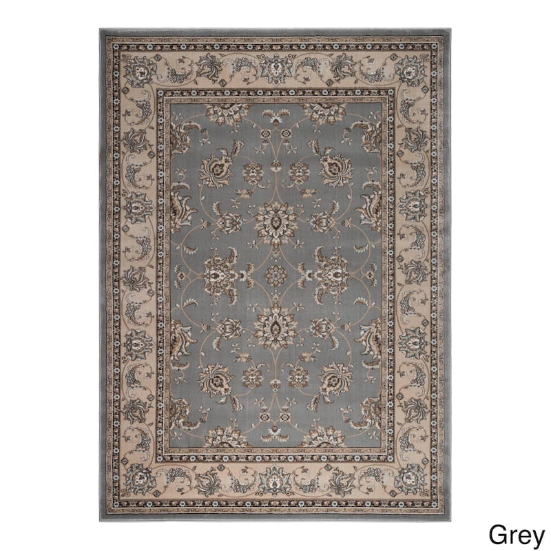 Admire Home Living Plaza Traditional Oriental Floral Scroll Pattern Area Rug - 3'3" x 4'11" - Grey