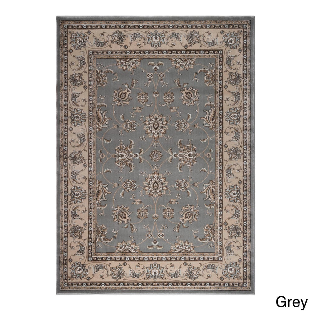 Admire Home Living Plaza Traditional Oriental Floral Scroll Pattern Area Rug