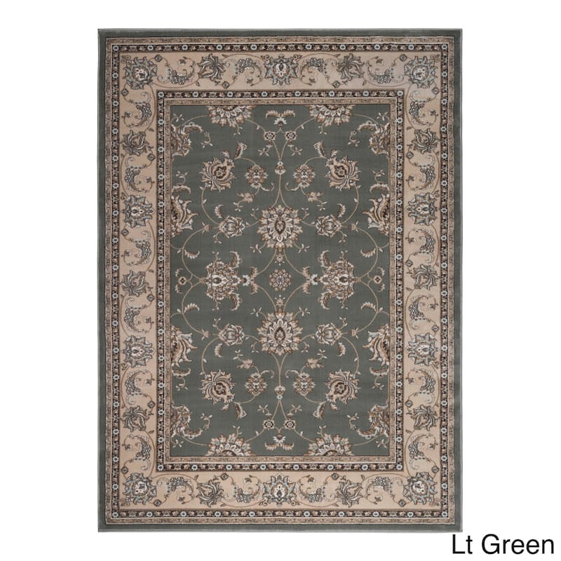 Admire Home Living Plaza Traditional Oriental Floral Scroll Pattern Area Rug - 3'3" x 4'11" - Green