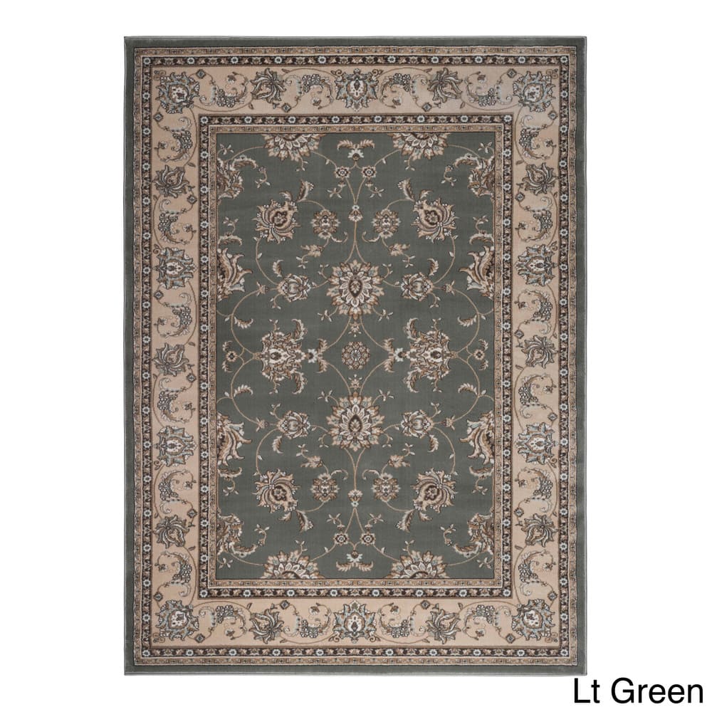 Admire Home Living Plaza Traditional Oriental Floral Scroll Pattern Area Rug