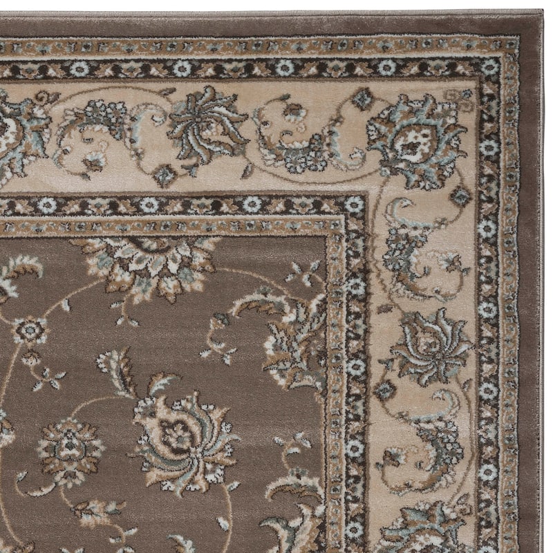 Admire Home Living Plaza Traditional Oriental Floral Scroll Pattern Area Rug