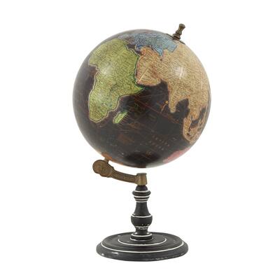 Wood Metal PVC Globe 12-inch x 21-inch