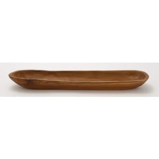 Boat-shaped Decorative Wood Footed Bowl - Free Shipping ..