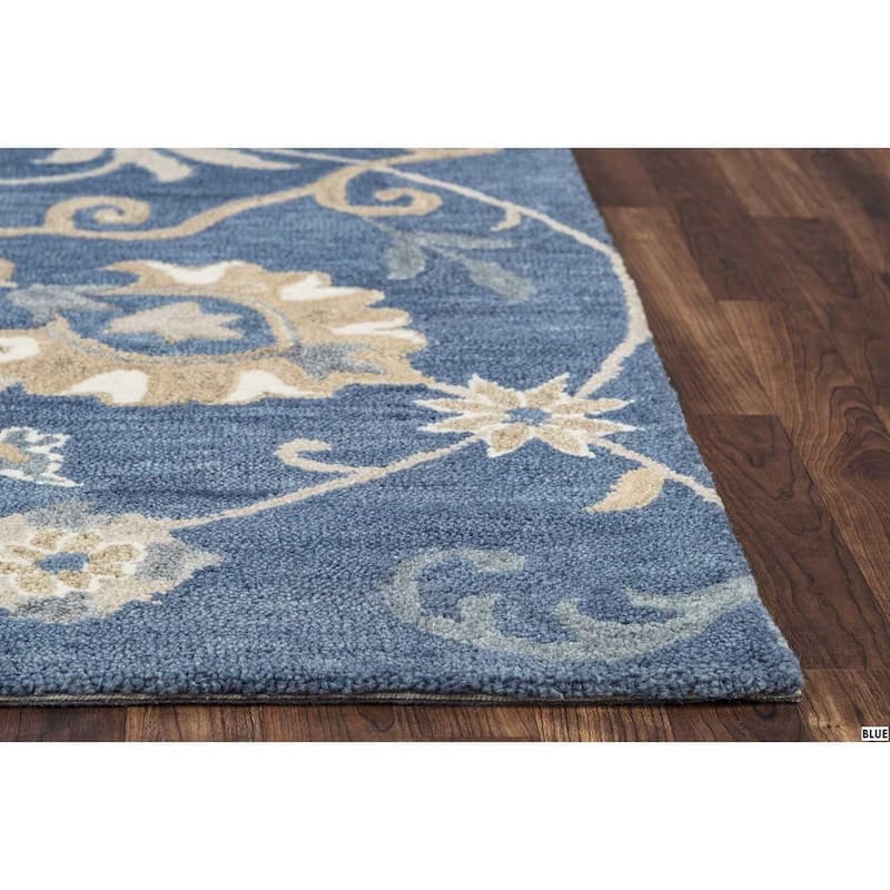 Alora Decor Napoli Hand-tufted Floral Scrollwork Wool Rug